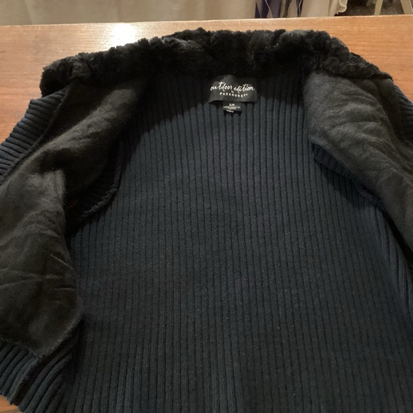 outdoor edition by PARKHURST, cropped faux fur with a sweater vest,size S/P - Picture 6 of 10